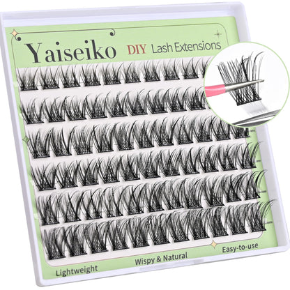Pre-Glued D Curl Lash Clusters – 66PCS Reusable Self-Adhesive DIY Extensions (10–18mm)