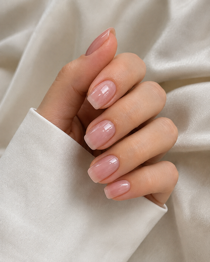 Short Square Chrome Press-On Nails – 24Pcs